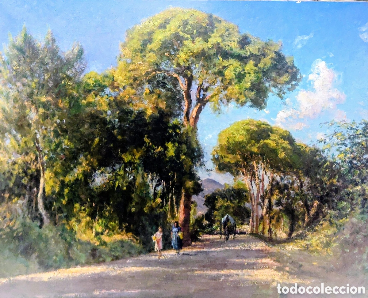 Arte: JOAN.COLOM OLEO TELA PAISAJE 73X92 A&Ntilde;O 1941 PERFECTO