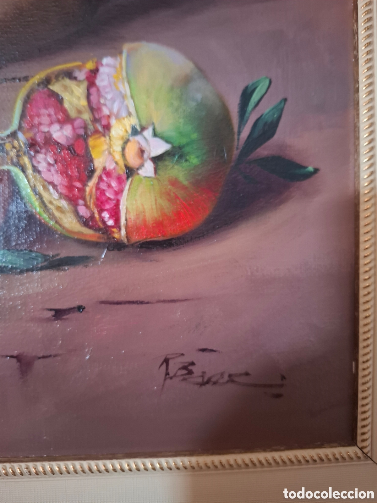 Arte: Oleo sobre lienzo bodegon rodrigo baez 75x65 - Foto 4