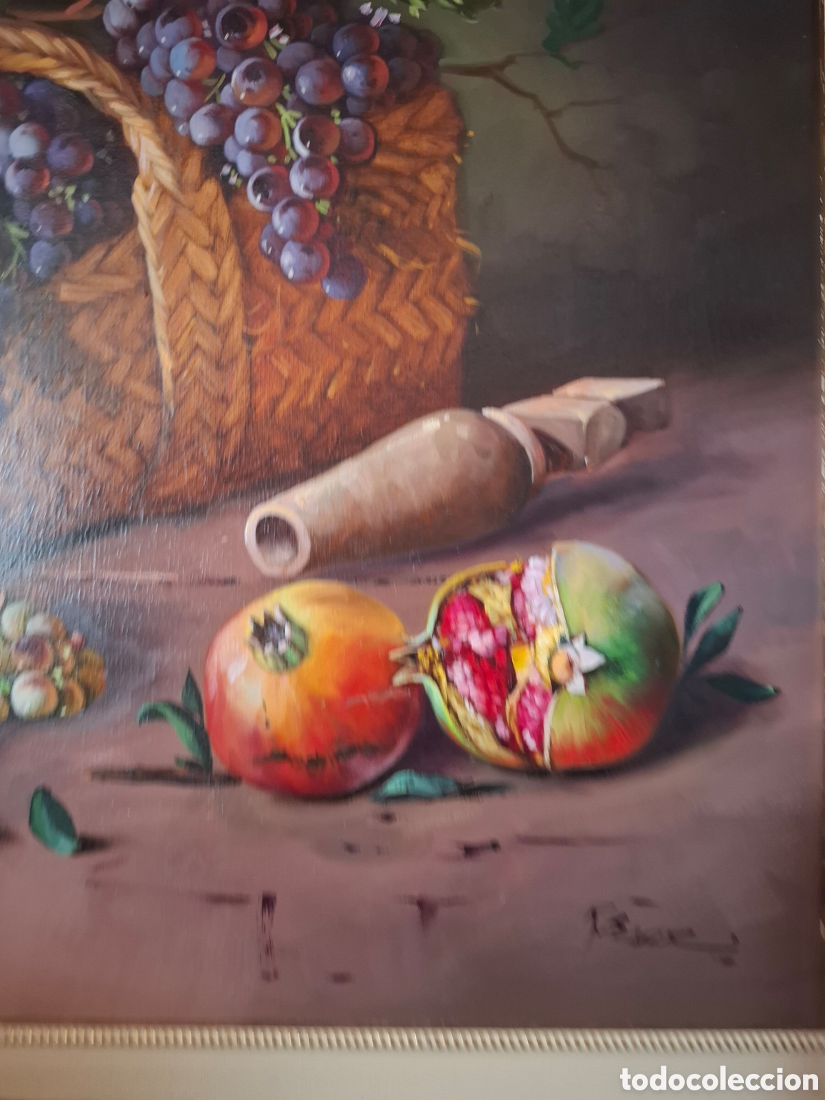 Arte: Oleo sobre lienzo bodegon rodrigo baez 75x65 - Foto 5