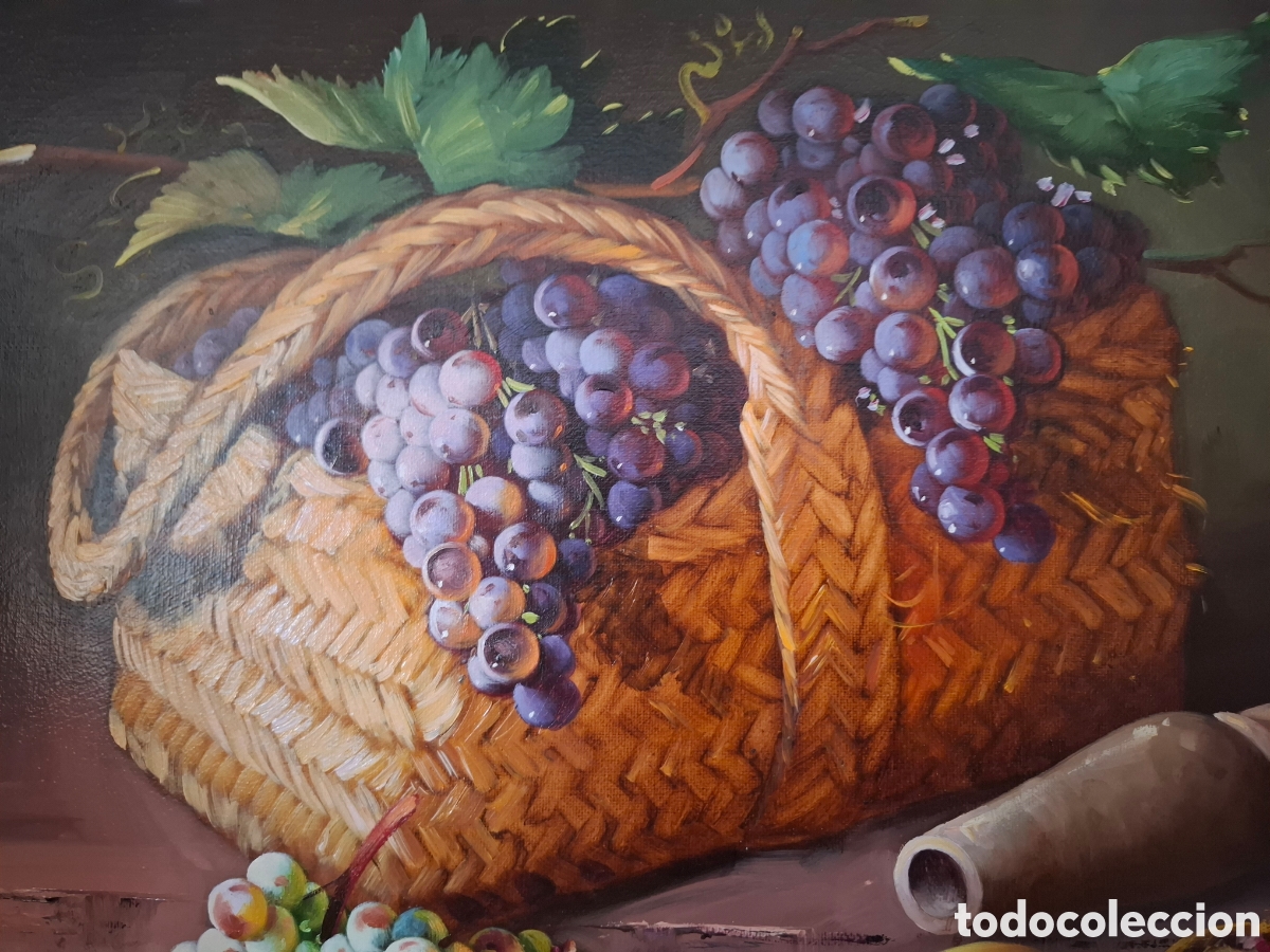 Arte: Oleo sobre lienzo bodegon rodrigo baez 75x65 - Foto 6