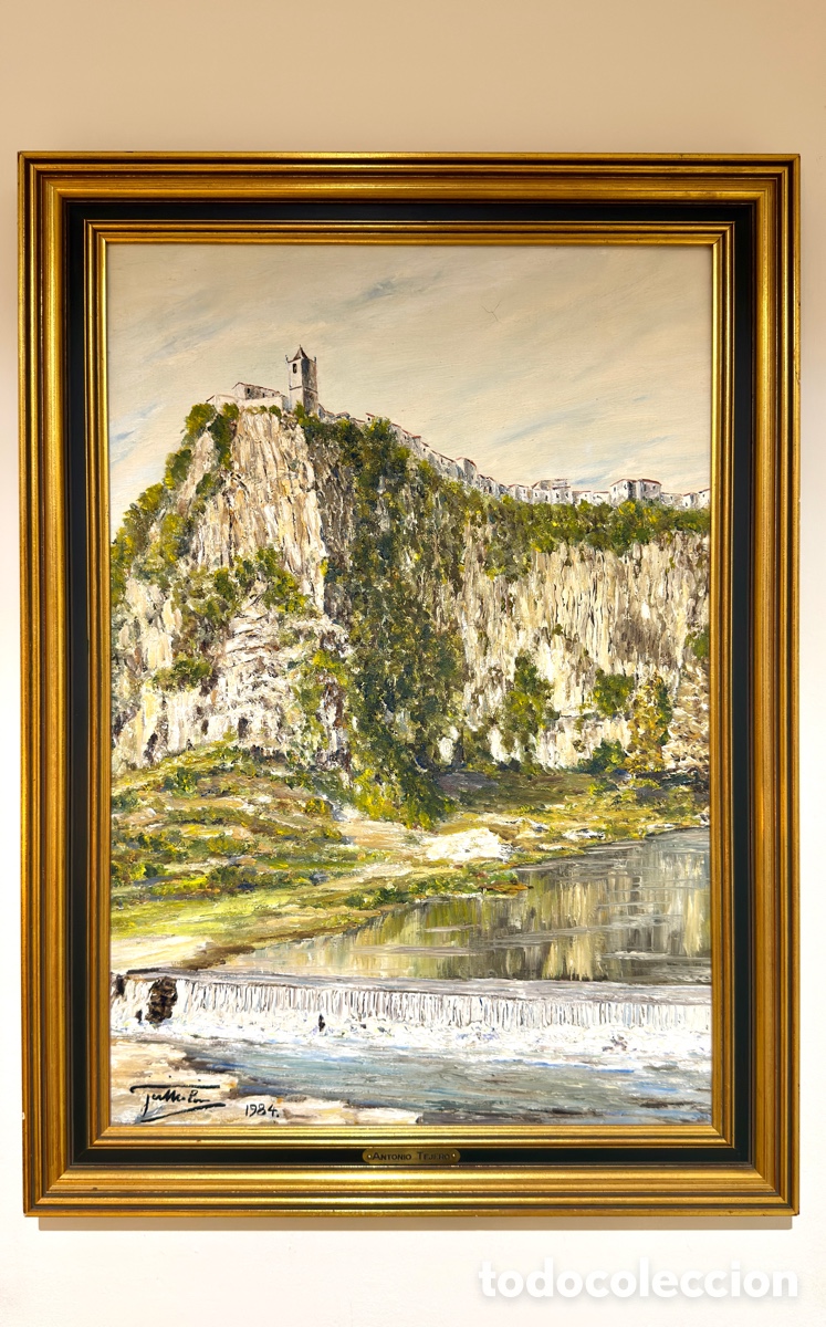 Arte: Lienzo original de Antonio Tejero Molina &ndash; Castellfollit de la Roca (1984)