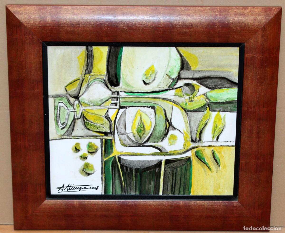 Arte: ANGEL ATIENZA LANDETA (1931-2015) OLEO SOBRE LIENZO TITULADO ESTUDIO VI. A&Ntilde;O 2006