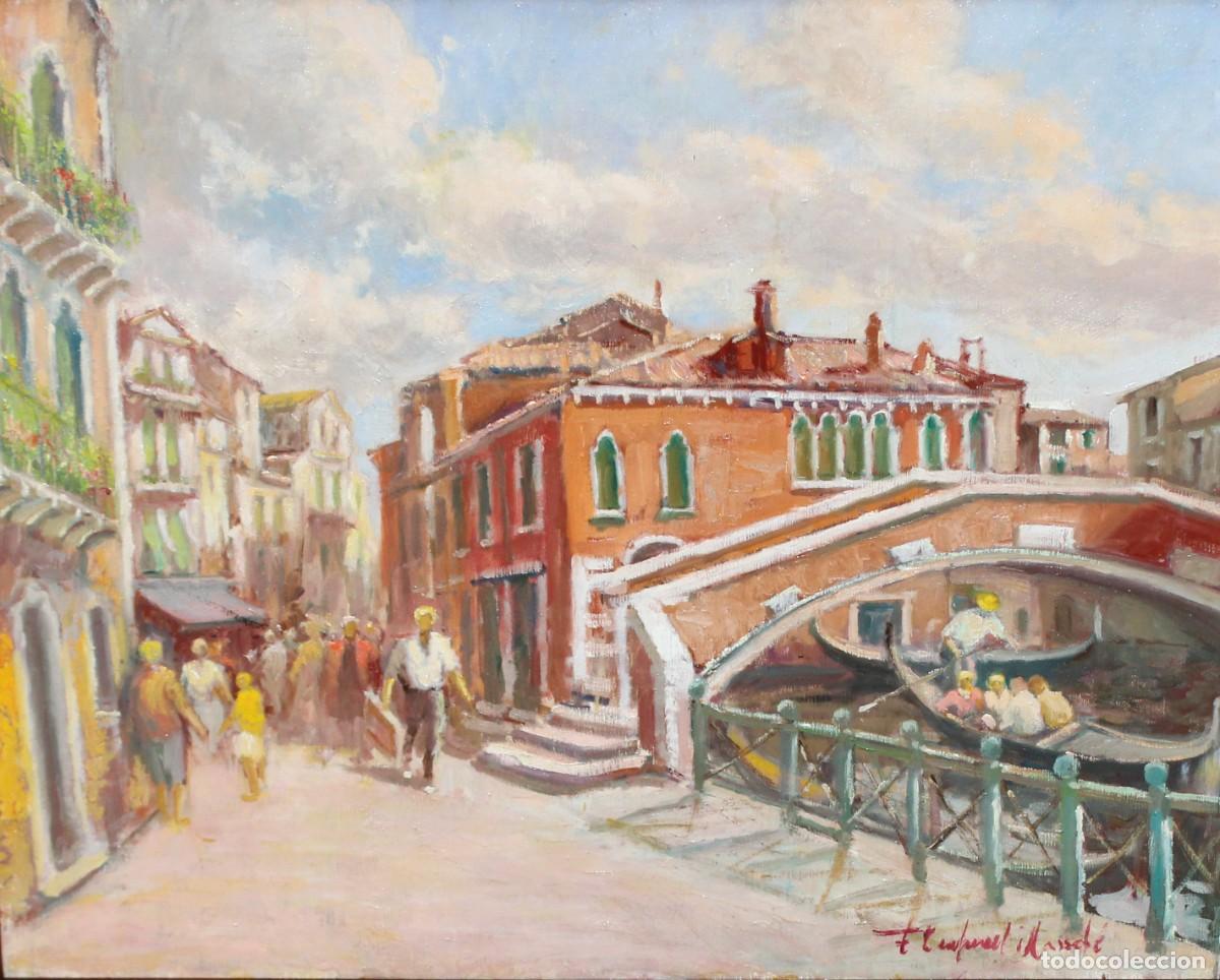 Arte: FRANCESC CABONELL MASSABE (1928) OLEO SOBRE TELA. RINCON DE VENECIA