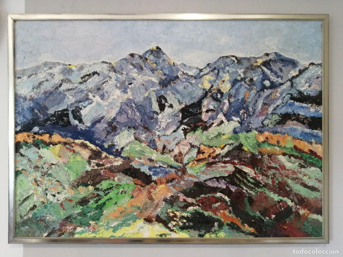 Arte: Excelente pintura impresionista Monta&ntilde;as del Pirineo (Andorra).