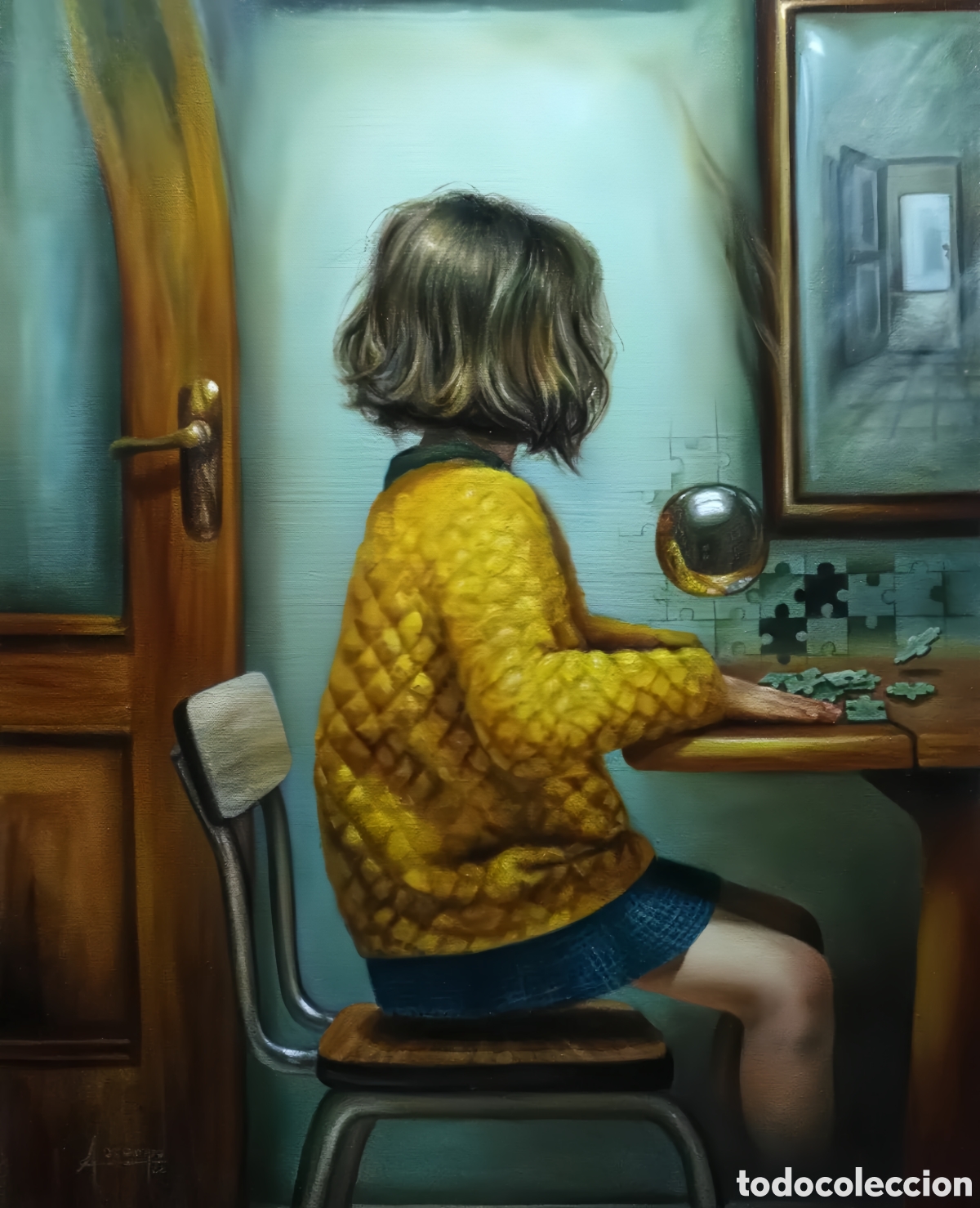 Arte: Obra de arte oleo sobre lienzo surrealista artista colombiana