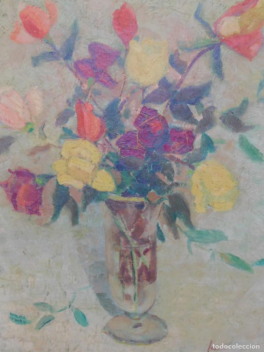 Arte: &Oacute;LEO SOBRE TELA - ILEGIBLE - Foto 3