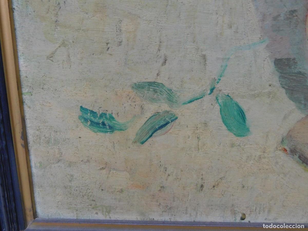 Arte: &Oacute;LEO SOBRE TELA - ILEGIBLE - Foto 8