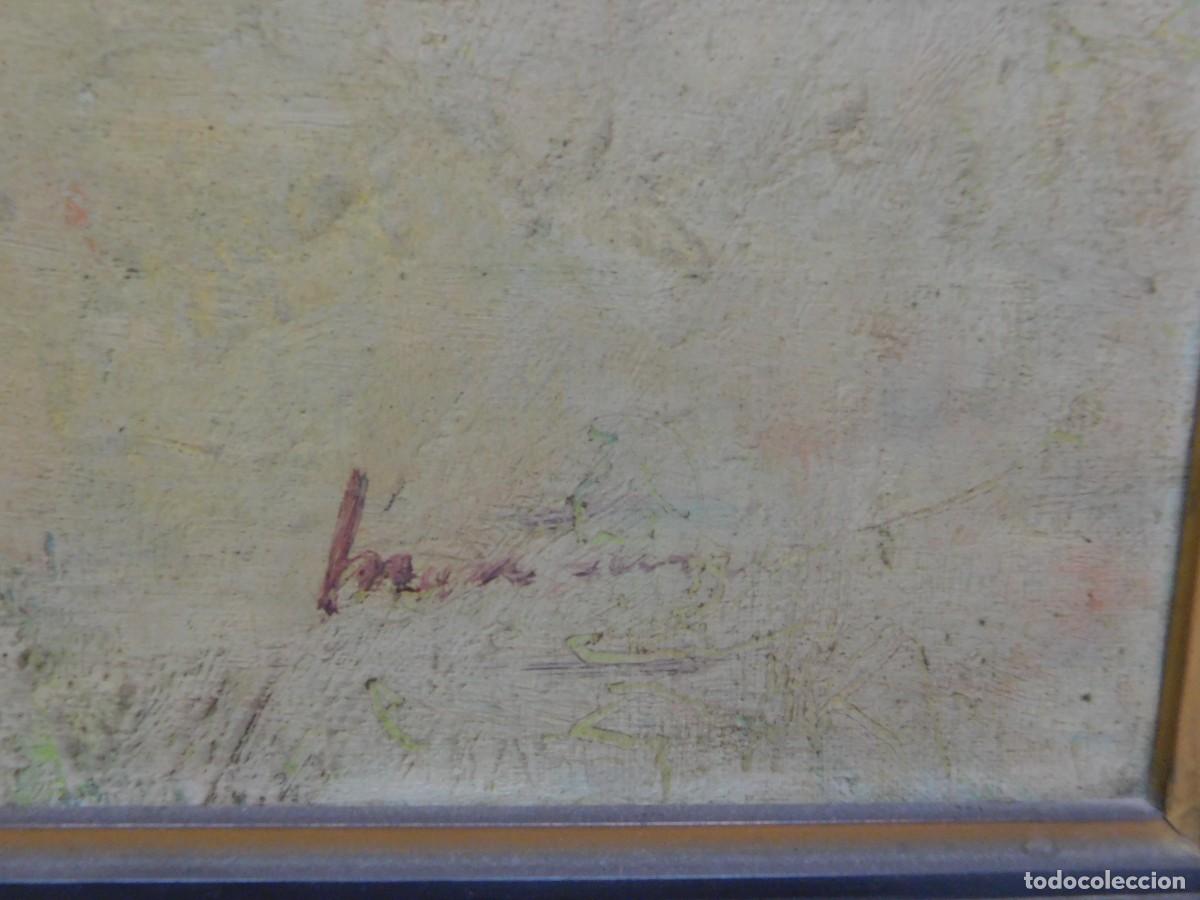 Arte: &Oacute;LEO SOBRE TELA - ILEGIBLE - Foto 9