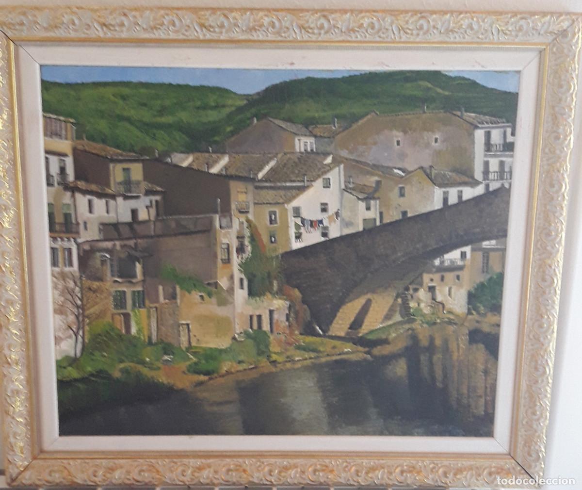 Arte: PRECIOSO CUADRO PINTADO AL &Oacute;LEO, SOBRE LIENZO, PAISAJE, FIRMA TOPEMA...