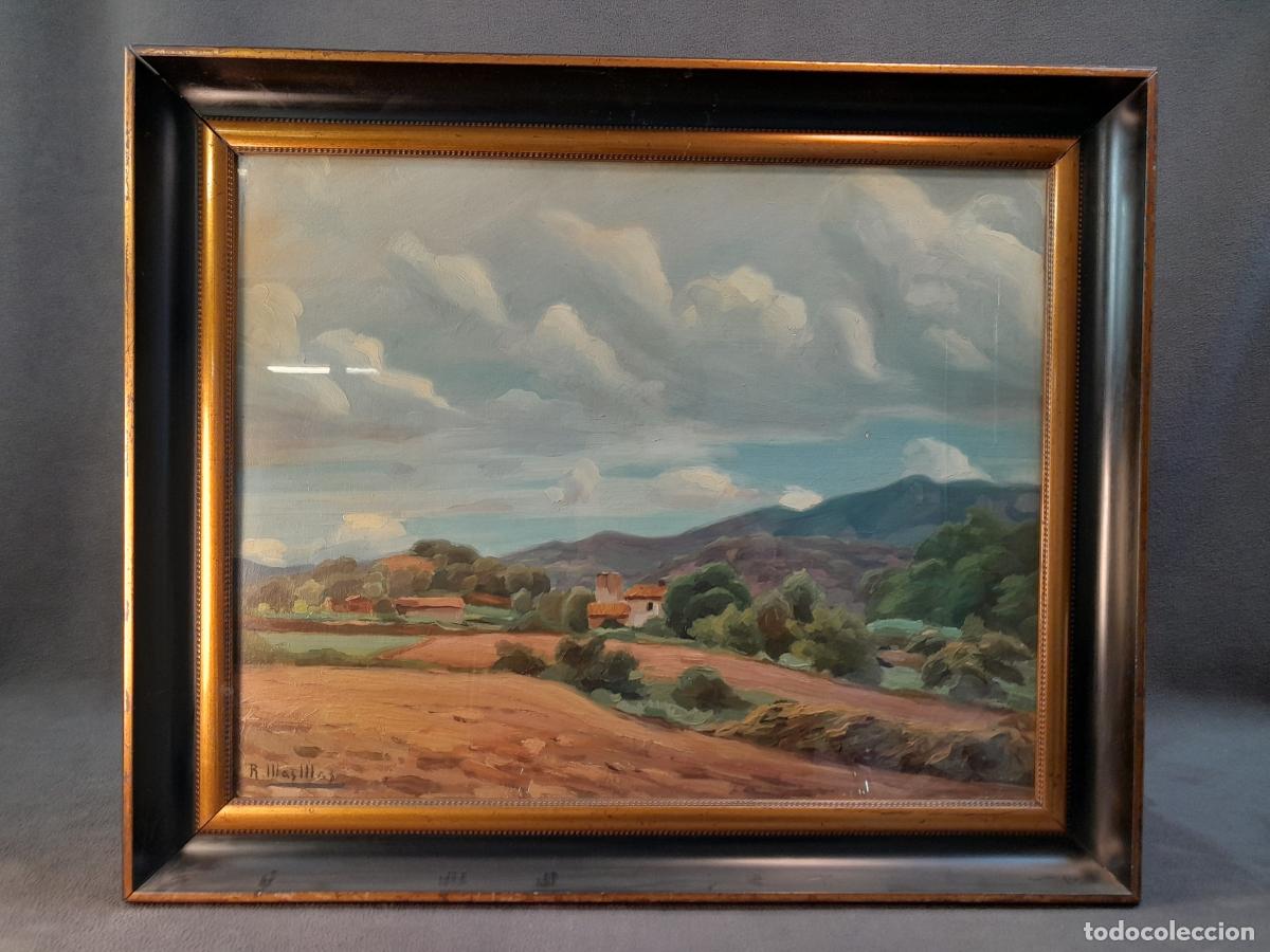 Arte: B-1893. &rdquo;DIA NUBOSO&rdquo; &Oacute;LEO SOBRE TABLA DE RAM&Oacute;N MAS I MAS. A&Ntilde;O 1940