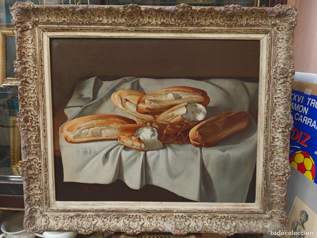 Arte: Gran bodeg&oacute;n hiperrealista de panes &ndash; Juan &Aacute;ngel de la Calle &ndash; &Oacute;leo sobre lienzo