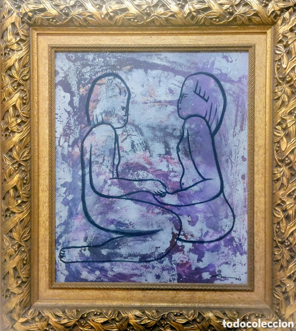 Arte: SURIS ALBERT TECNICA MIXTA MADERA A&Ntilde;O 2001 MEDIDA.55X46 PROMESA INOCENTE