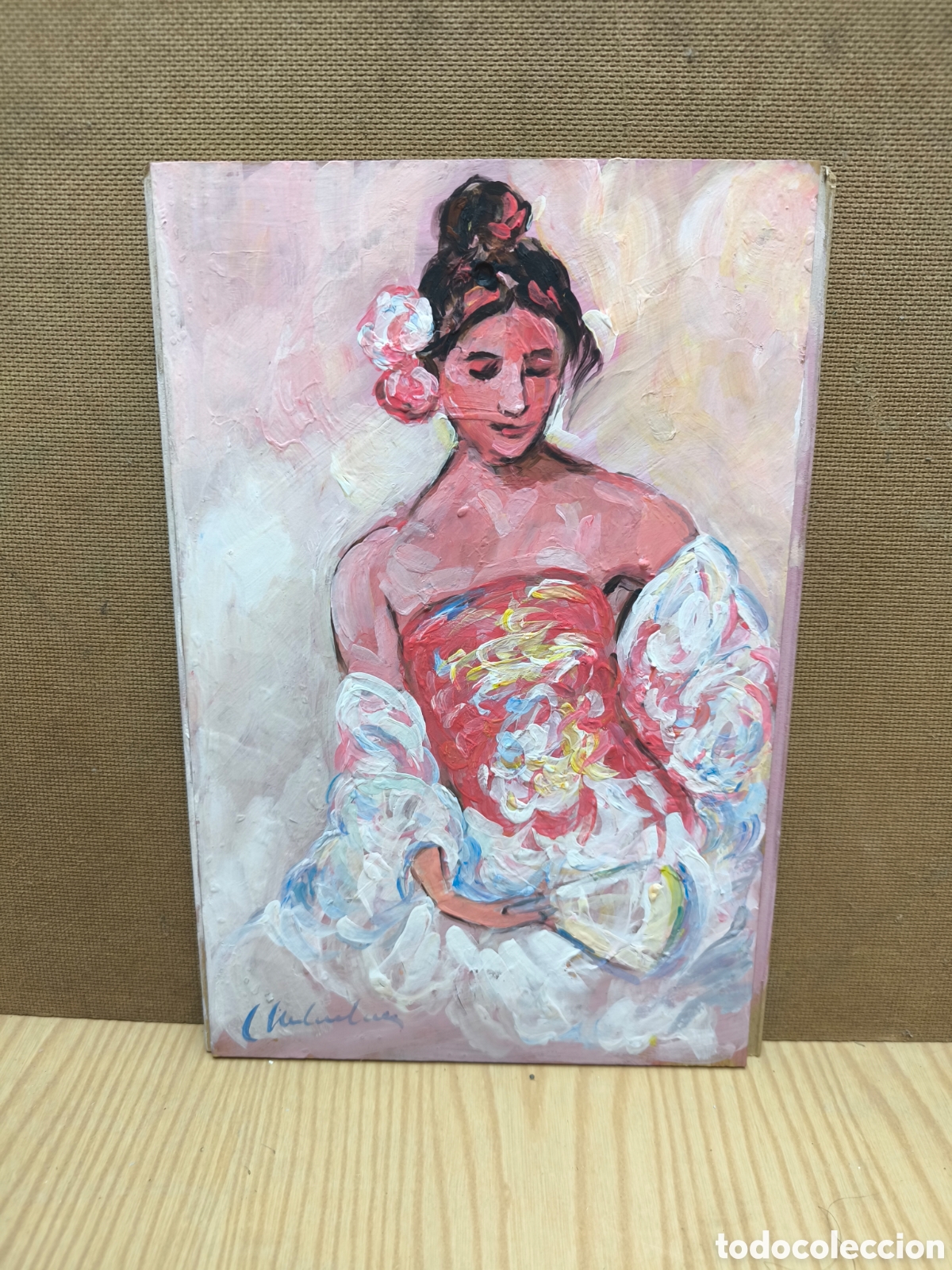 Arte: Mujer con Rebecca ( hecho a mano )