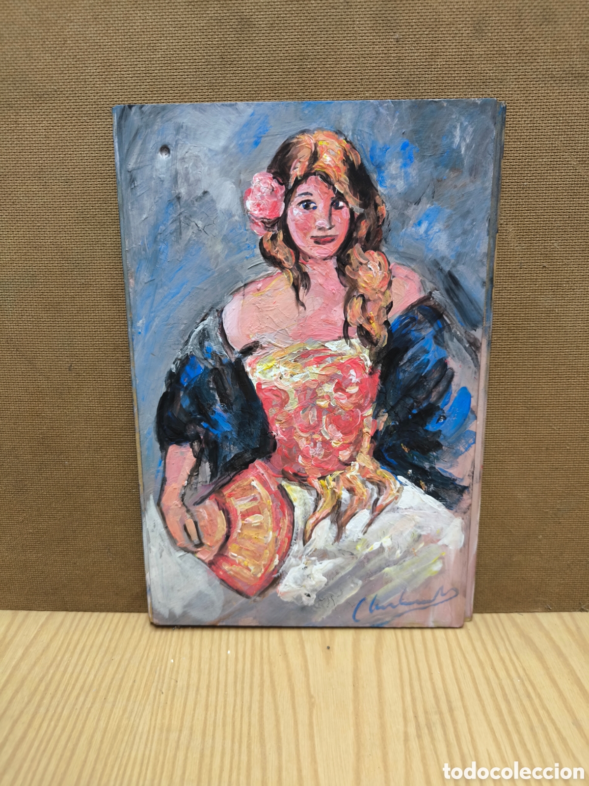 Arte: Mujer con abanico art