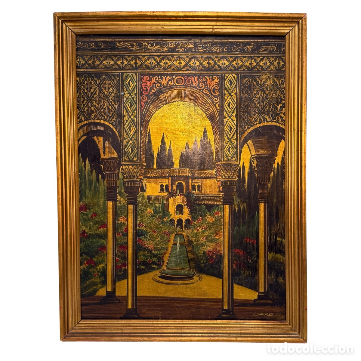 Arte: JARO HILBERT. &Oacute;leo sobre tablero de la Alhambra de Granada de Jaro Hilbert