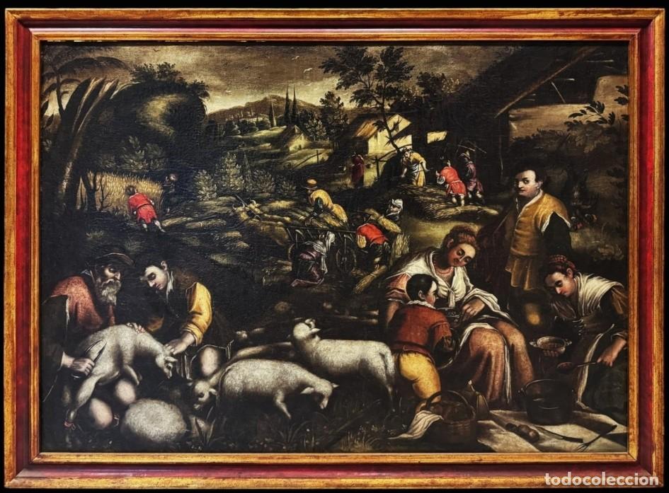 Arte: JACOPO BASSANO (1515-1592), SEGUIDOR DE - LA FIESTA DE LA COSECHA
