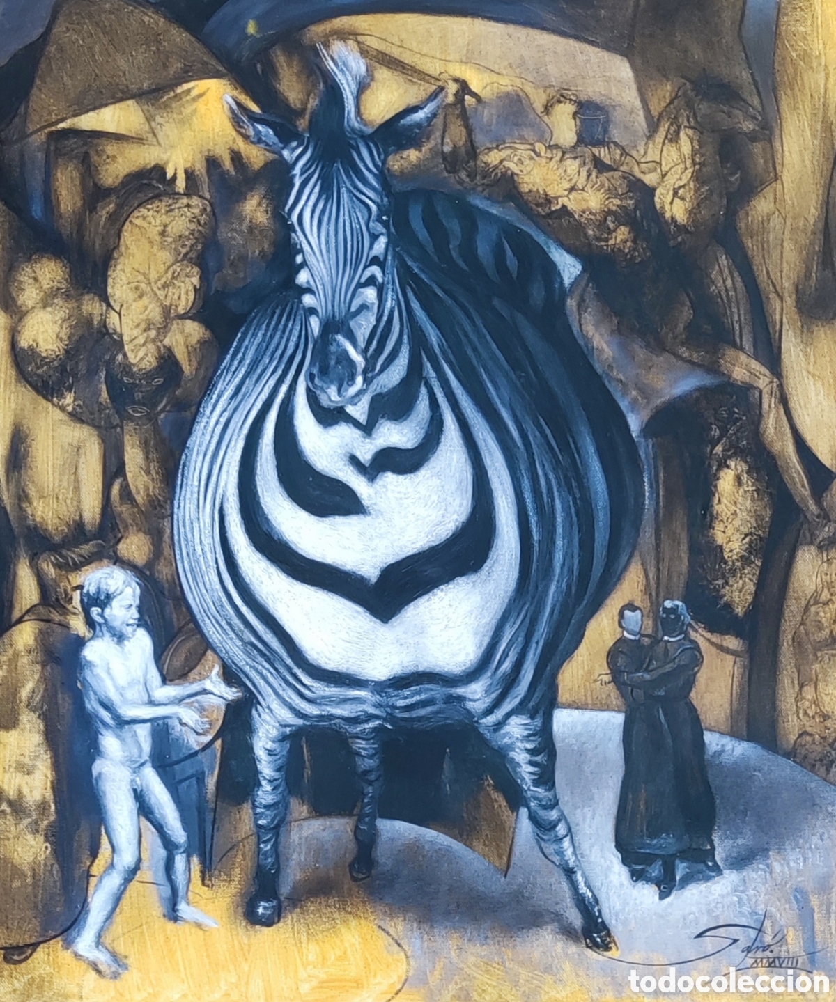 Kunst: Miguel &Aacute;ngel Salv&oacute; Reyes. &Oacute;leo. Lienzo. Original. Firmado. Holgu&iacute;n. Cuba. Siglo XXI.