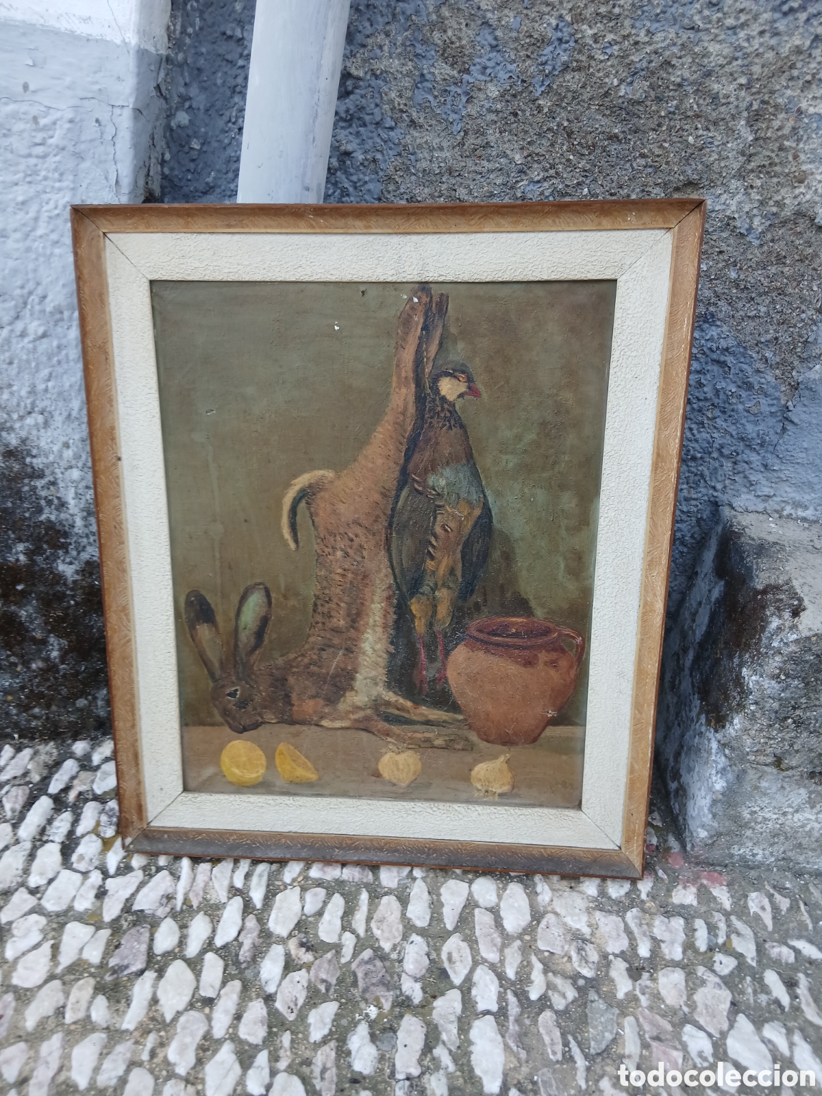 Arte: Bodeg&oacute;n &oacute;leo sobre lienzo naturaleza muerta