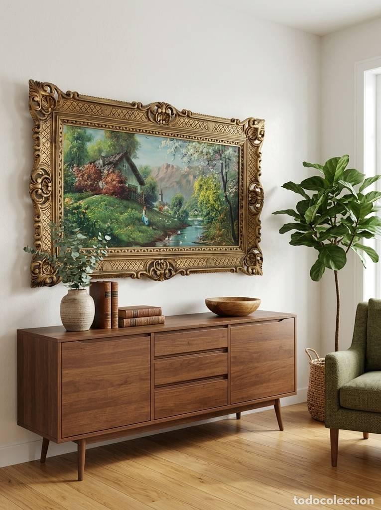 Arte: CUADRO DE PAISAJE ALPINO