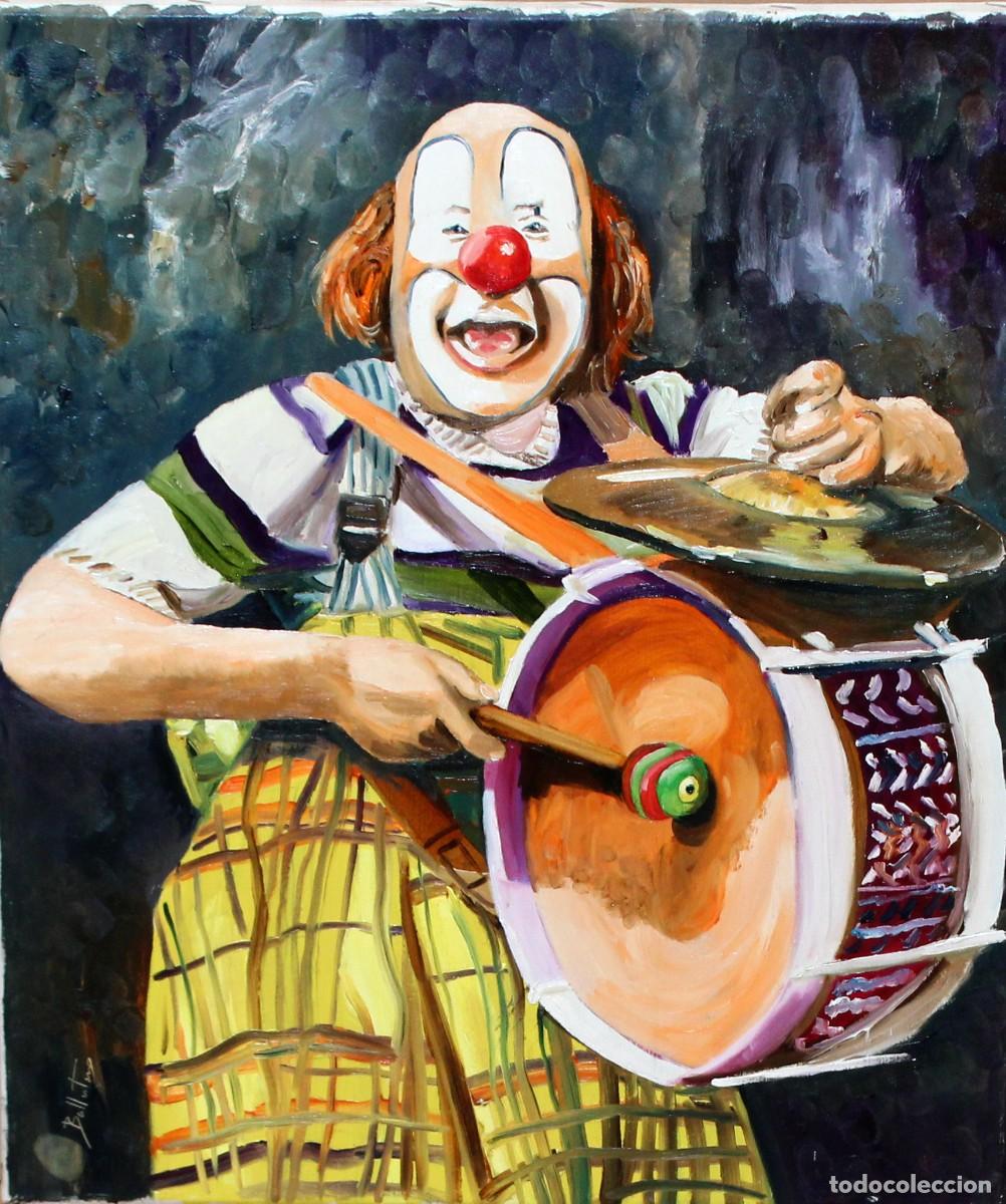 Arte: PACO BALLESTEROS (1944) OLEO SOBRE TELA. CLAWN AUGUSTO SANTANA