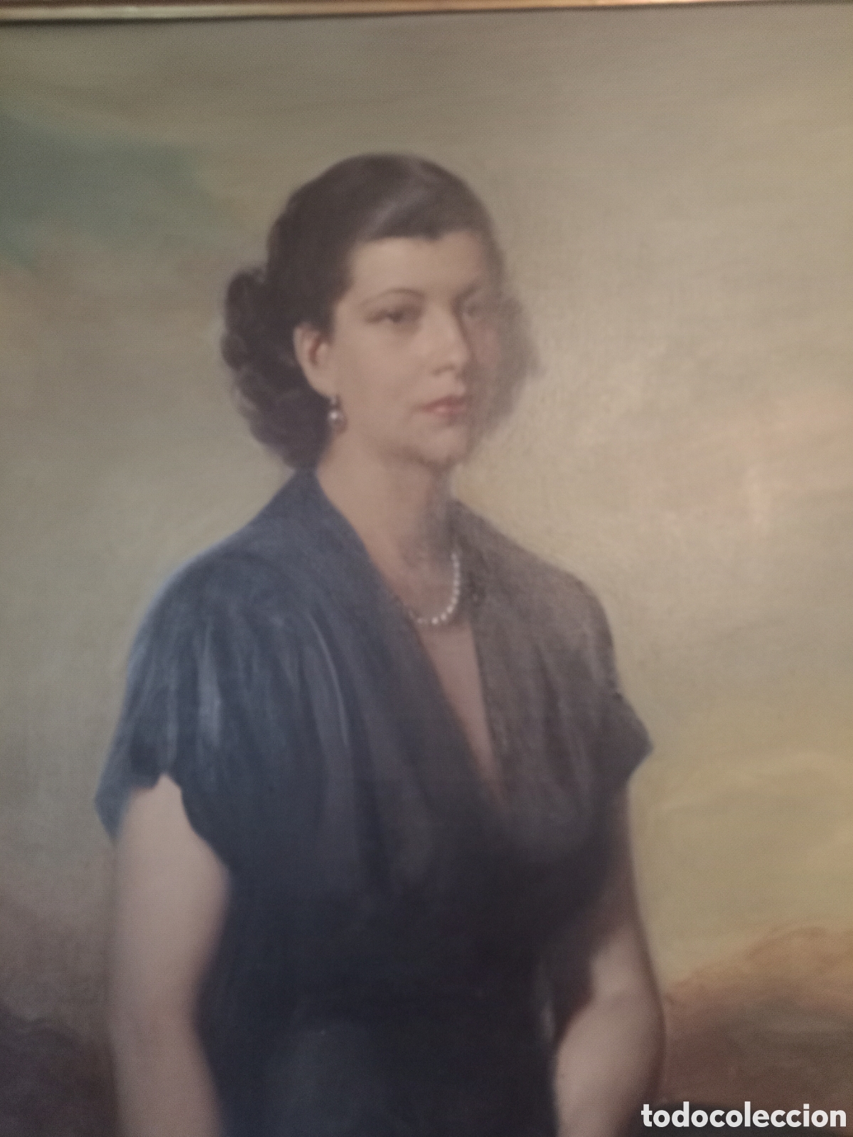 Arte: Retrato de dama por Agust&iacute;n Segura. Oleo sobre lienzo