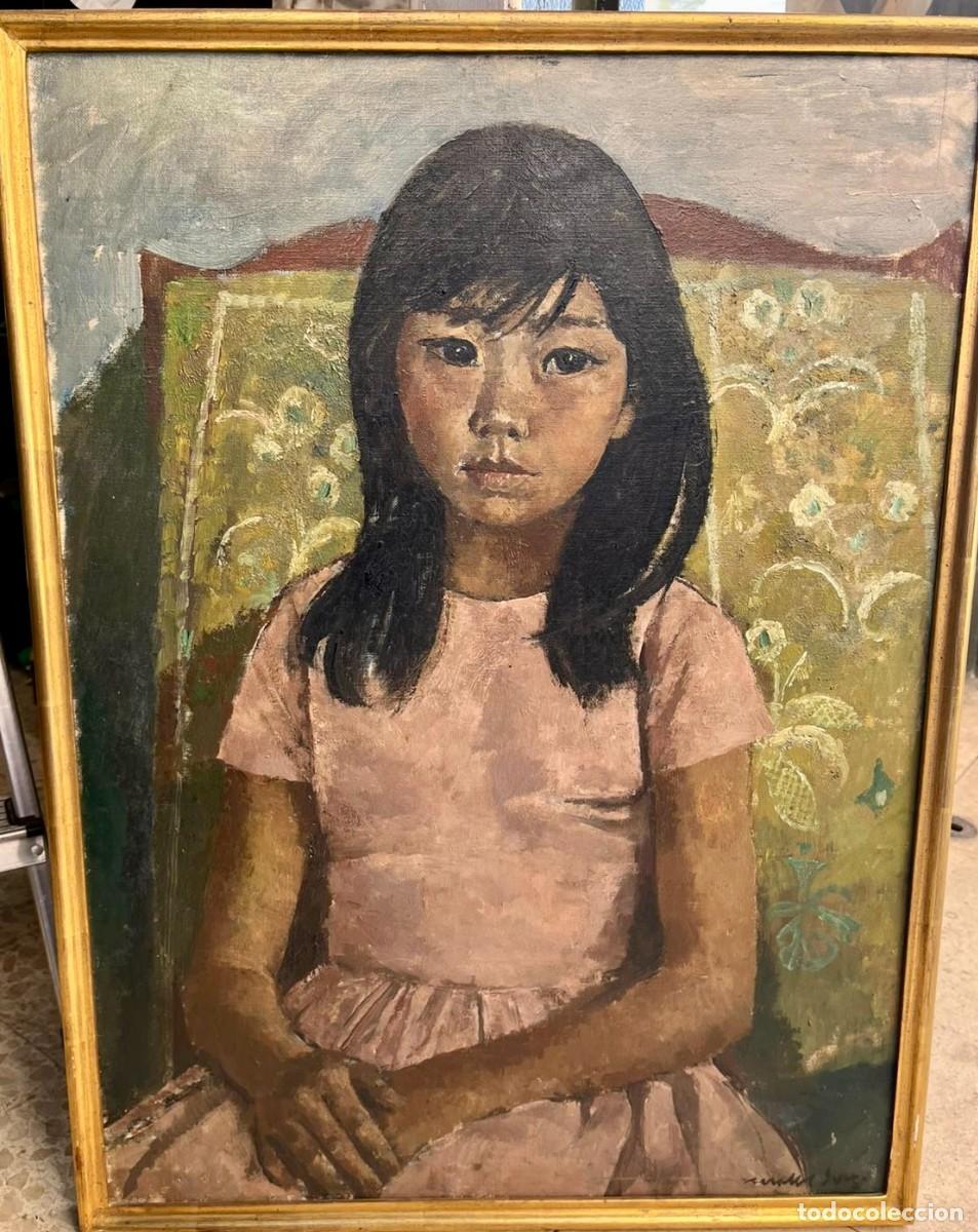 Kunst: Oleo sobre tela retrato del pintor expresionista catal&aacute;n Josep Maria Mallol Suazo ( 1910 &ndash; 1986) .