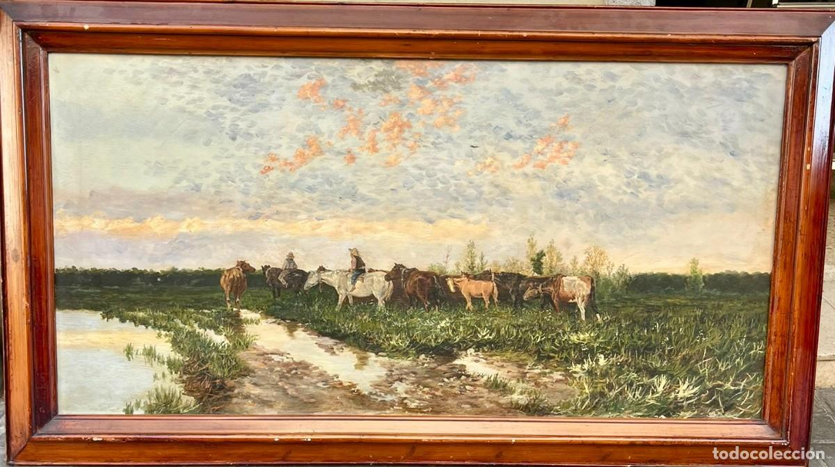 Arte: &oacute;leo sobre lienzo es una pieza extraordinaria de la Escuela Catalana del siglo XIX,