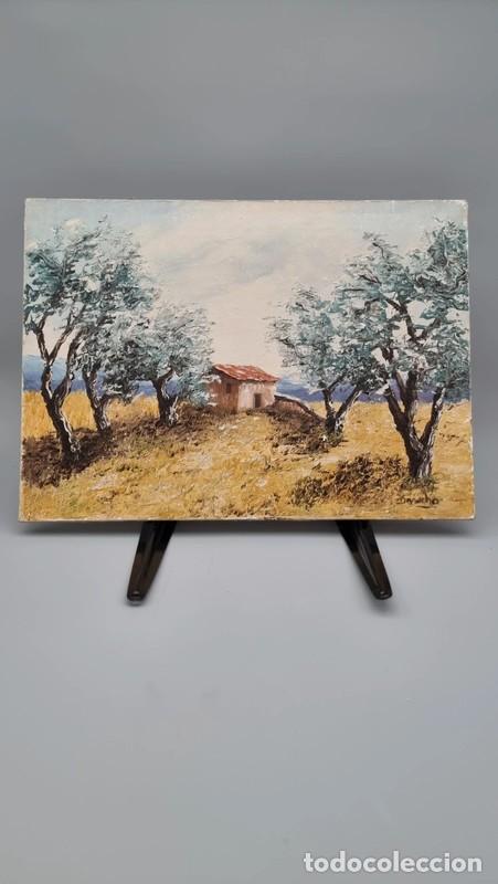 Kunst: Paisaje pintado al &oacute;leo sobre lienzo