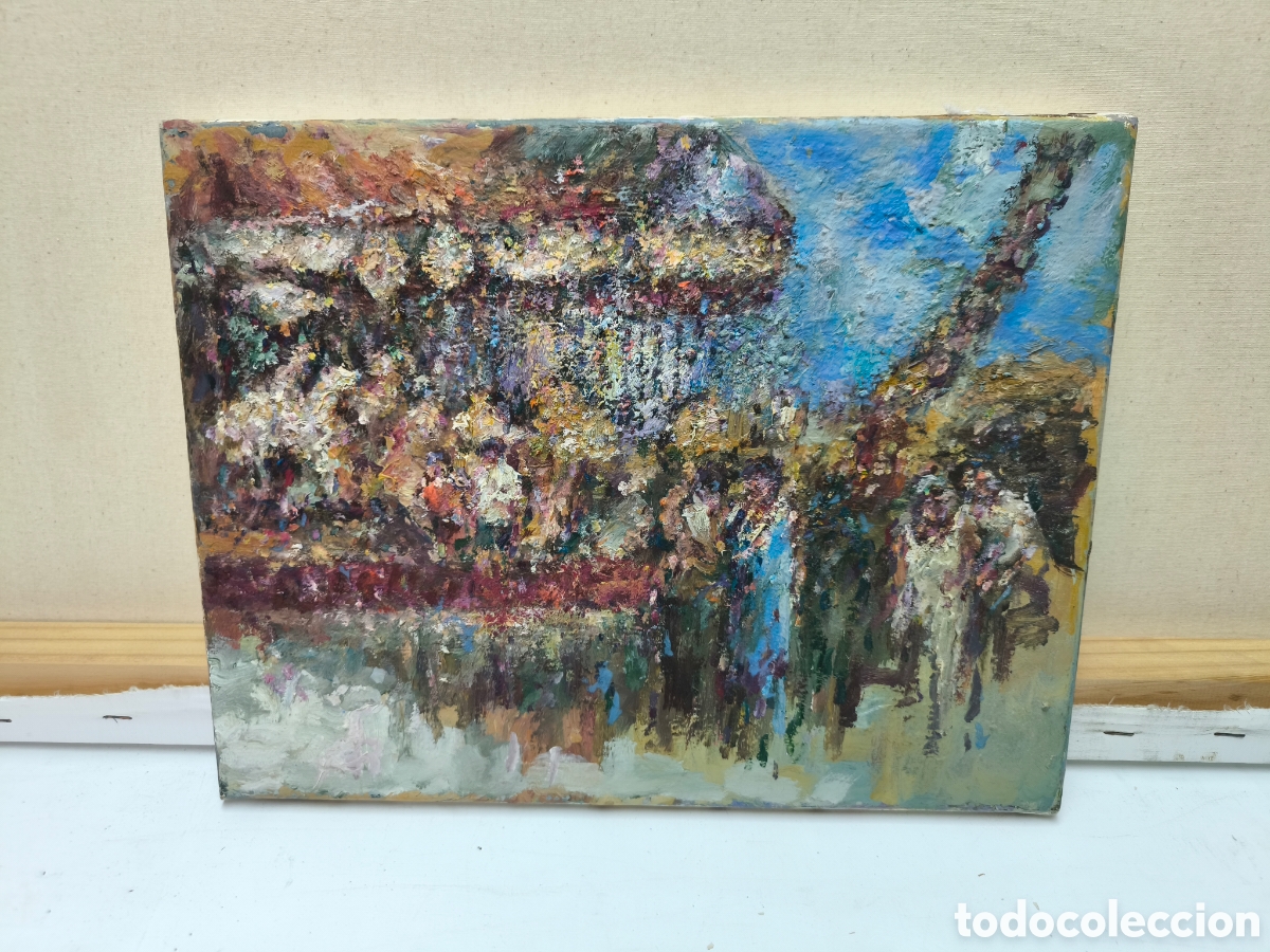 Kunst: Cuadro Antigua Feria tiovivo (gran calidad )