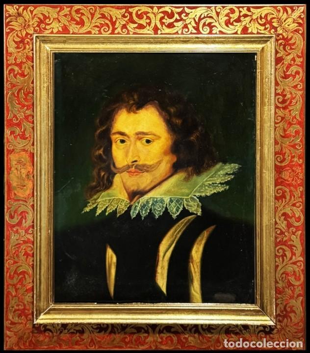 Arte: RETRATO DE GEORGE VILLIERS, 1&ordm; DUQUE DE BUCKINGHAM - ESCUELA EUROPEA (C. 1930)