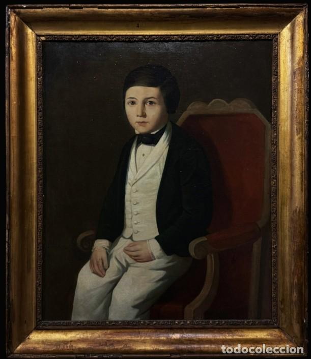 Arte: EXCELENTE RETRATO DE NI&Ntilde;O - ESCUELA FRANCESA (C. 1880)