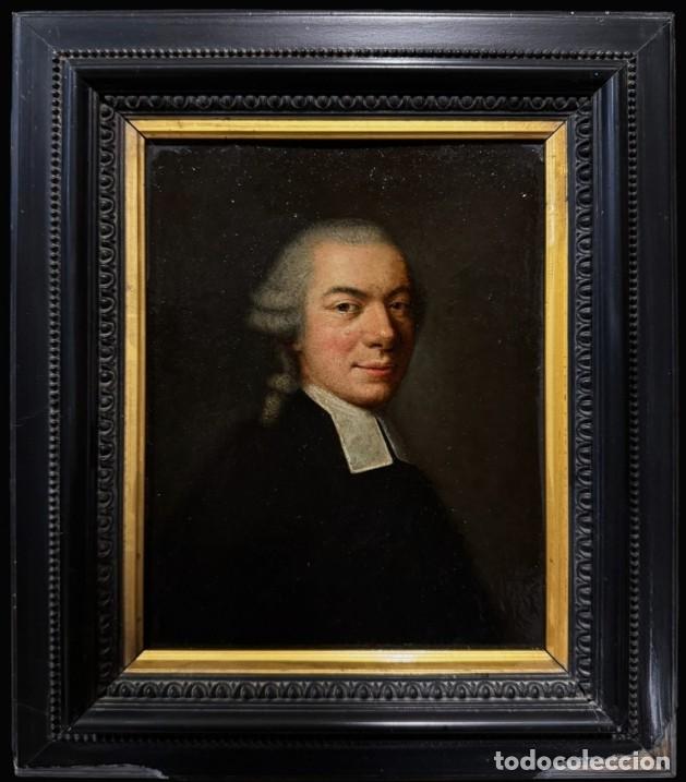 Arte: EXCELENTE RETRATO DE UN SACERDOTE - ESCUELA FRANCESA S. XVIII