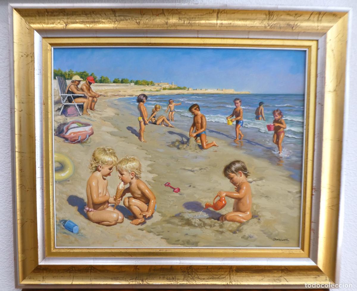 Arte: Oleo con marco , de Jos&eacute; Ignacio Burguete Albalat (Valencia) mide 81X65 cm y 106X90 cm con marco