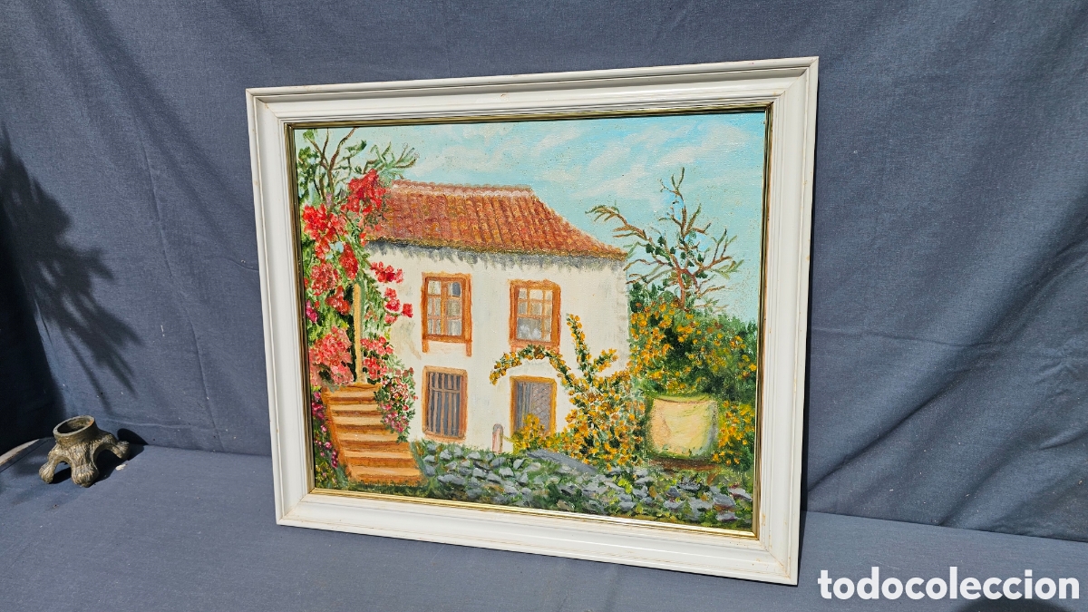 Arte: Casa Canaria pintada al &oacute;leo