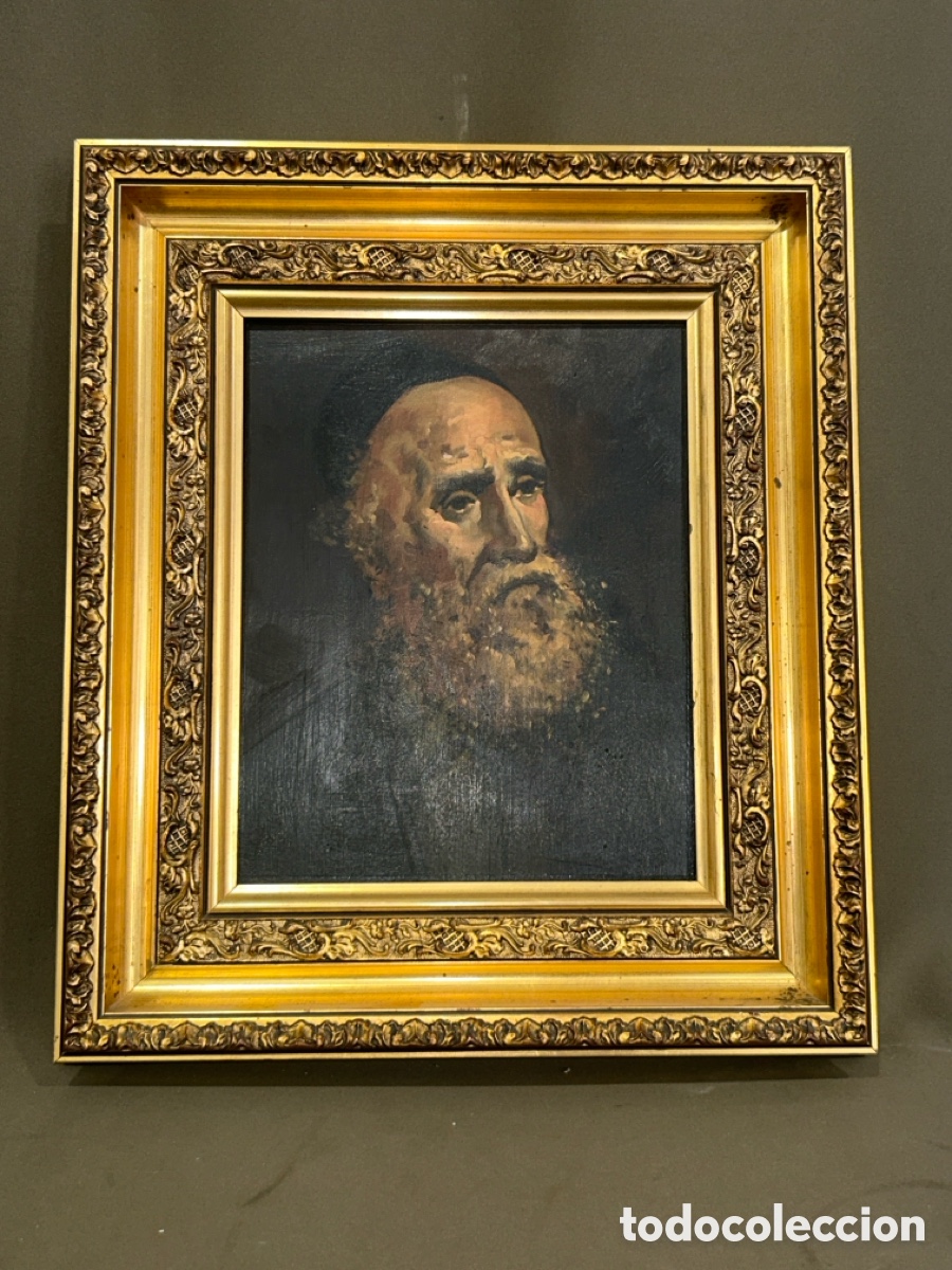 Arte: &Oacute;LEO SOBRE TABLA, RETRATO DE ANCIANO JUD&Iacute;O, FINALES S.XIX PRINCIPIOS S.XX *VER FOTOS*