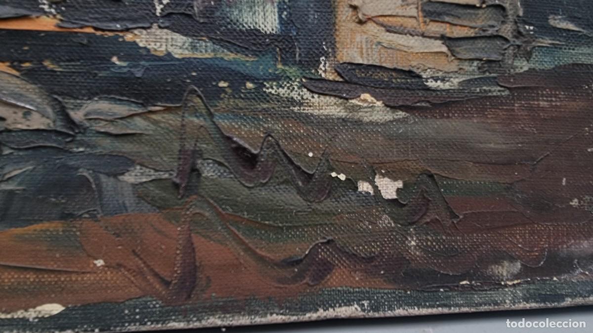 Arte: Cuadro antiguo de casas, 46 &times; 38 cm - Foto 6