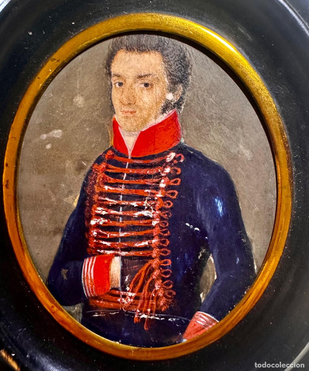 Arte: MINIATURA DE NOBLE ESPA&Ntilde;OL SOBRE MARFIL - CABALLERO CONFESO DE LA ORDEN DE SANTIAGO - CIRCA 1830