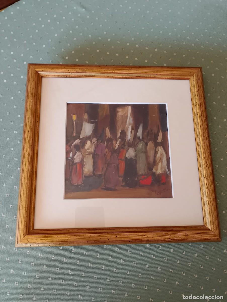Arte: Acuarela de procesi&oacute;n de Semana Santa