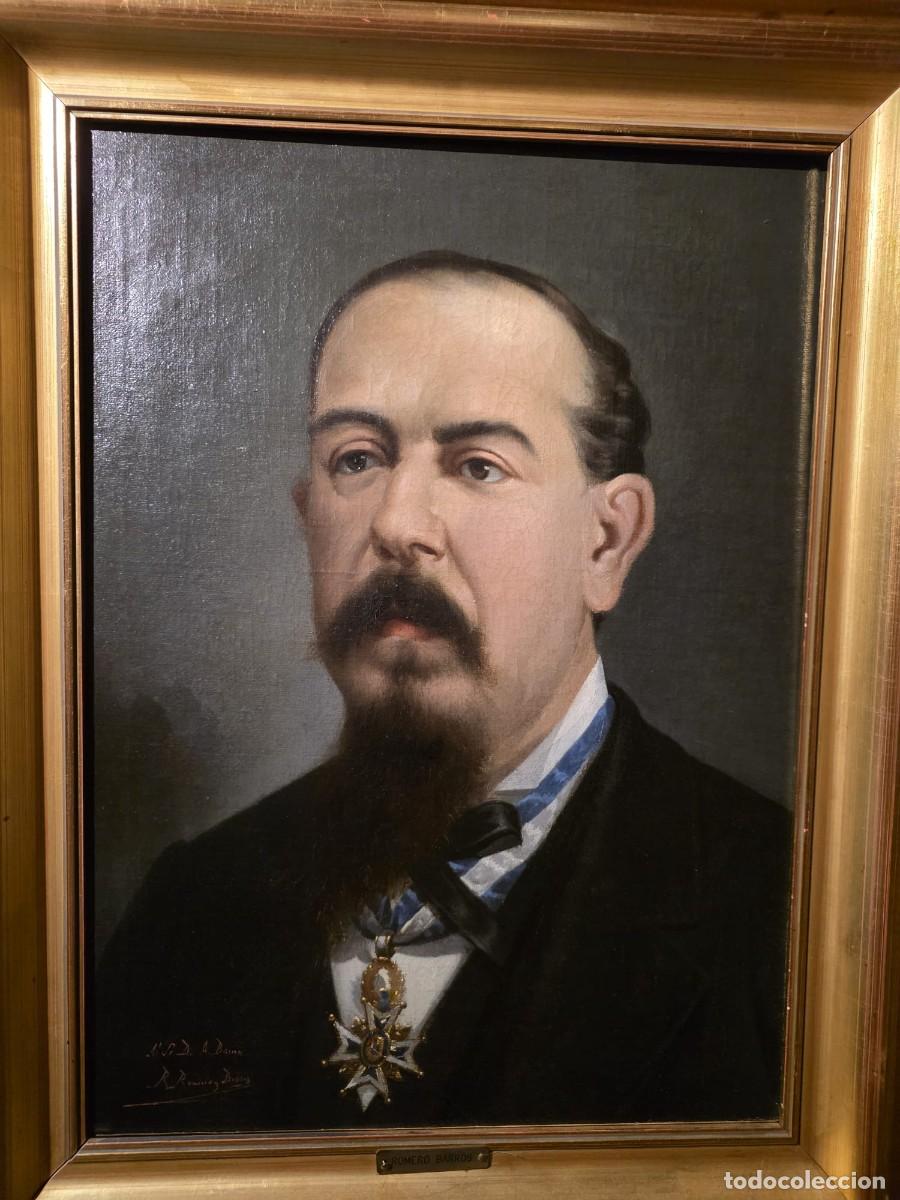Arte: Retrato de Antonio Baena - Pintado por Rafael Romero Barros (1832-1895)