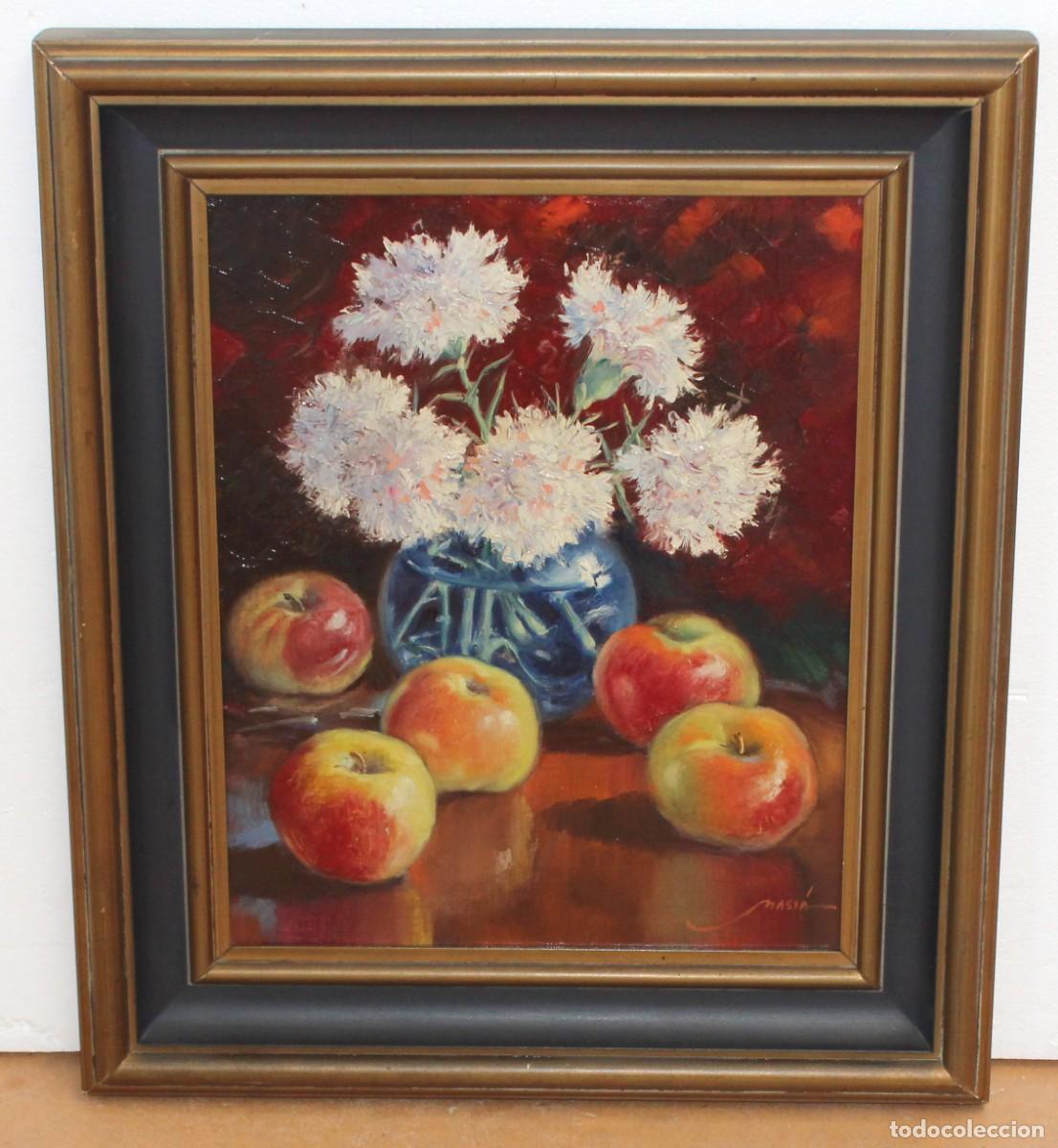Arte: JUAN MASI&Aacute; LOPEZ (Requena, 1899 - Valencia, 1961) OLEO SOBRE PANEL. BODEGON