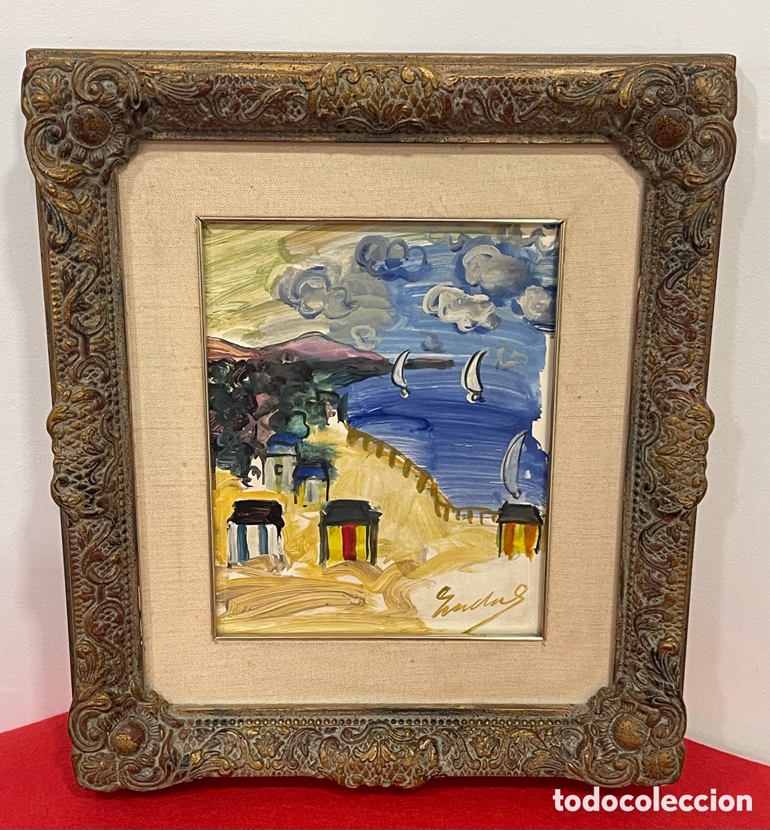 Arte: Precioso Cuadro de Carles Nadal, pintado con t&eacute;cnica mixta, Mado y con certificado del comit&eacute; Nadal.