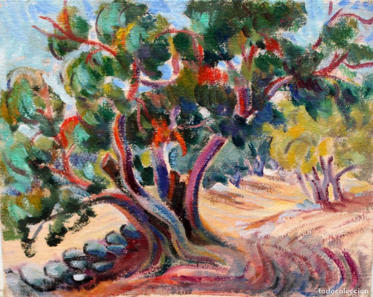 Arte: ESCUELA ESPA&Ntilde;OLA (AUTOR ANONIMO) OLEO SOBRE TELA ARPILLARA. PAISAJE DE SALOMO (TARRAGONA)