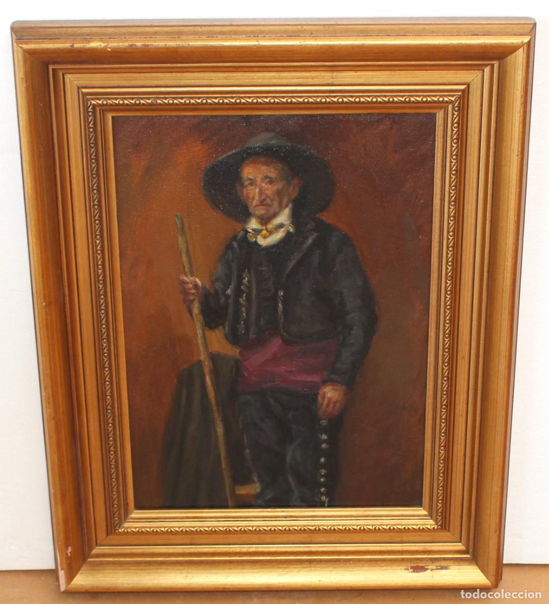 Arte: FRANCISCO VALENCIA SOLER (Valencia, 1936 - 2023) OLEO SOBRE TABLA. VIEJO DE LA ALBERCA