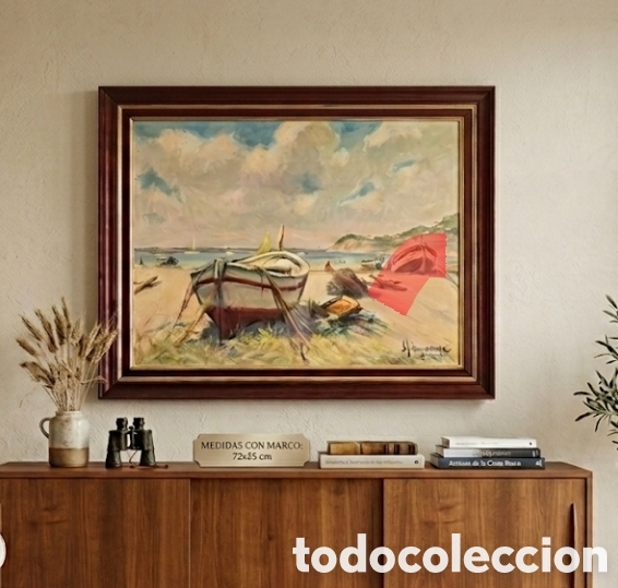 Arte: &Oacute;leo sobre lienzo '84 Constumbrista St Feliu Guixols