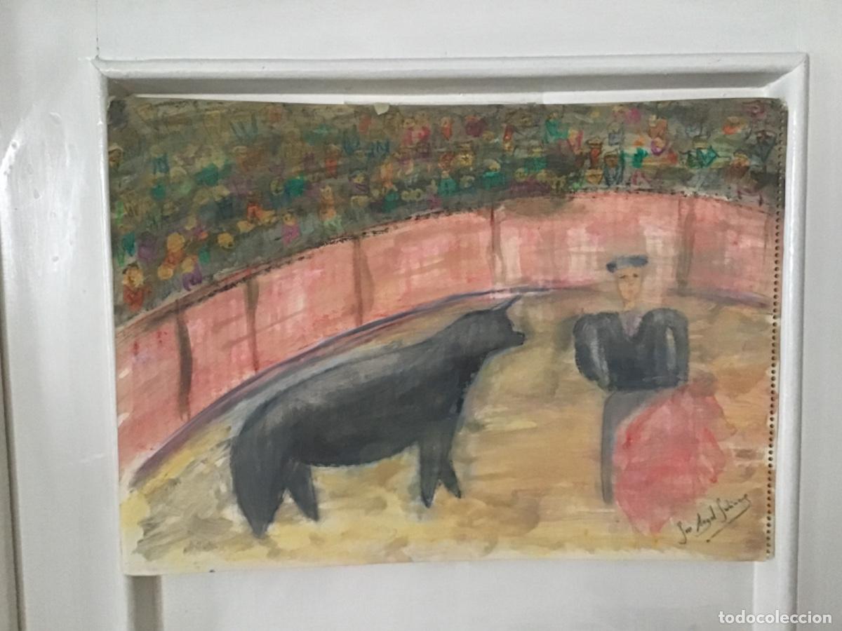 Arte: Jos&eacute; &Aacute;ngel Salinas &Aacute;lvarez.(Tudela 1958).* Don Tancredo &ldquo;* TM/papel. 45x33 cm. Firmada