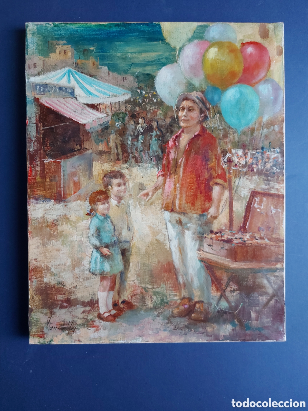 Arte: UN DIA EN LA FERIA OLEO