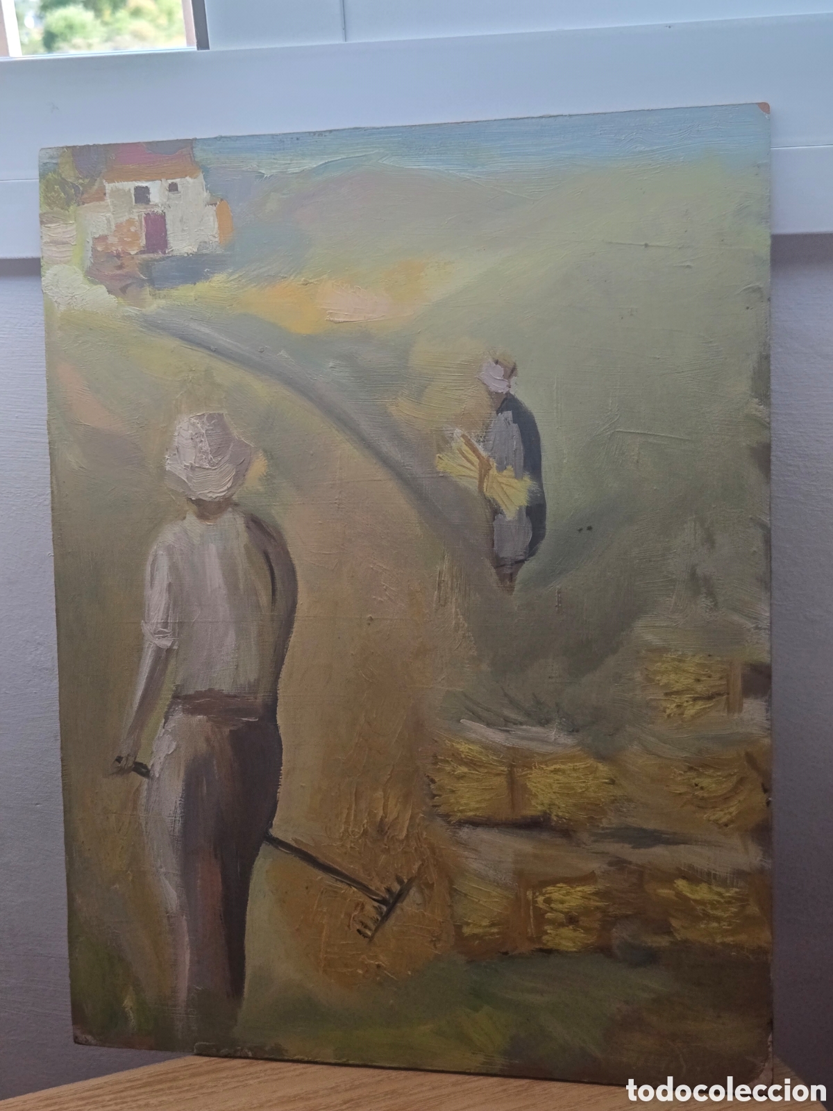 Arte: Antiguo &oacute;leo sobre tablero