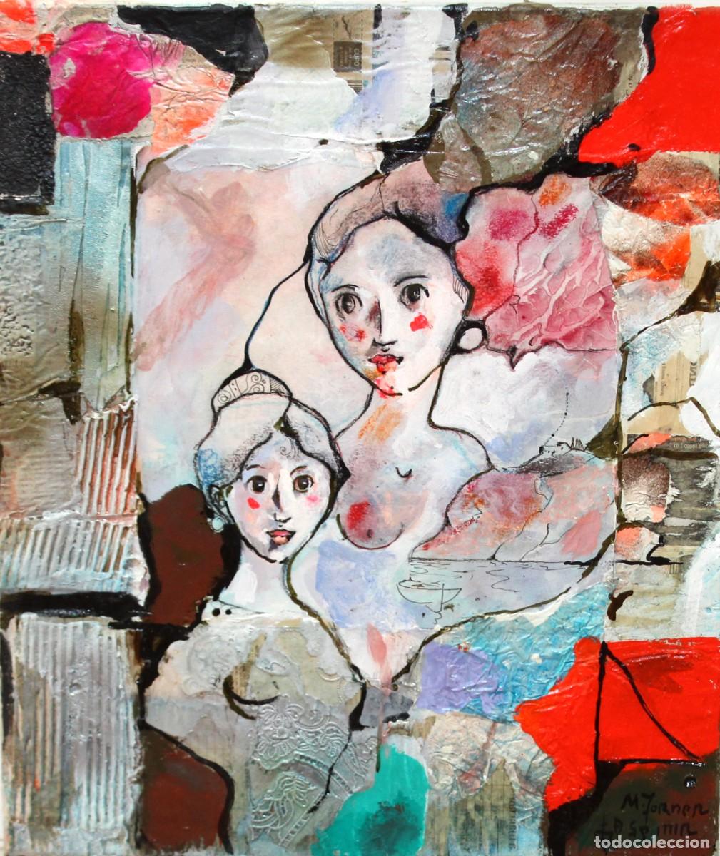 Arte: MIQUEL TORNER DE SEMIR (SANTA PAU, GERONA, 1938) ACRILICO Y MATERIA SOBRE TELA. PAREJA DE FIGURAS