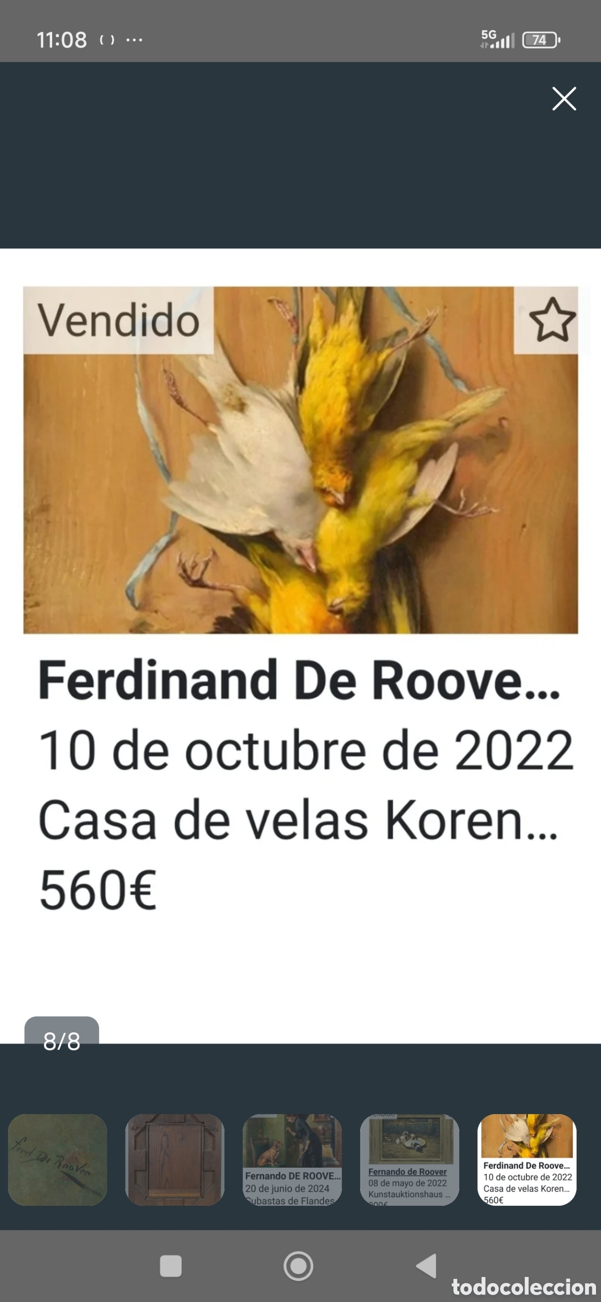 Arte: &Oacute;leo sobre tabla Ferdinand de Roover - Foto 10