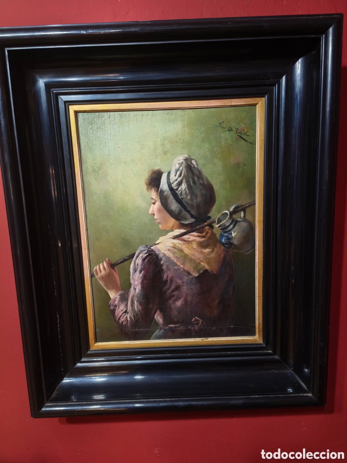 Arte: &Oacute;leo sobre tabla Ferdinand de Roover - Foto 1
